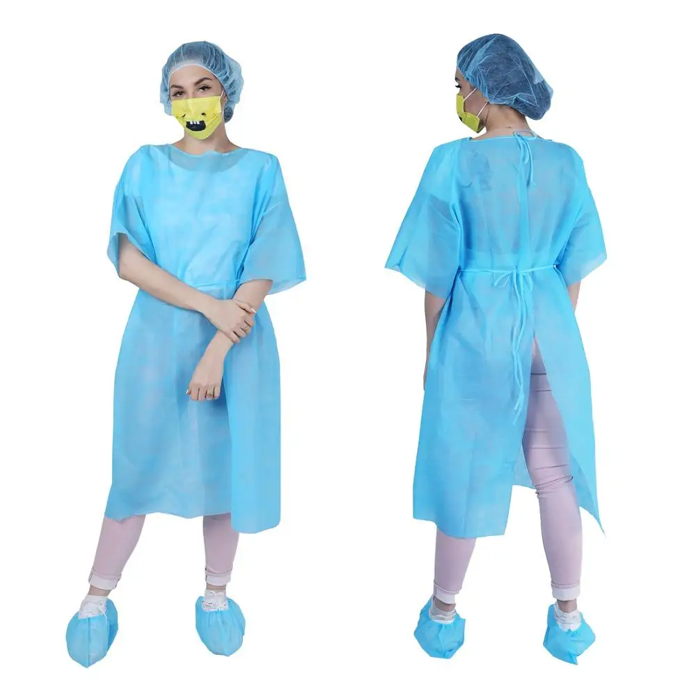 Short Sleeve Disposable Medical Patient Surgical Clothing Chemotherapy