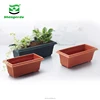 Leizisure 40/50/60 cm long rectangular plastic terracotta color vegetable growing cheap flower plant pots and planter