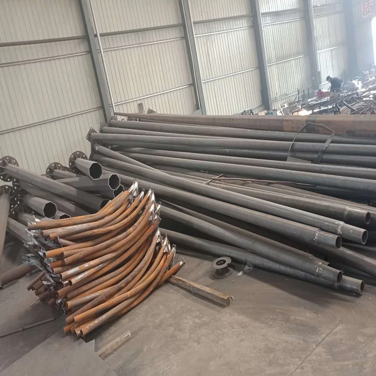 
steel pole manufacturer 6m,7m,8m,9m,10m,11m,12m,13m height Q345 steel LED outdoor well warranty term street lighting pole 