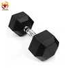 Black Rubber Coated Cast Iron Dumbell
