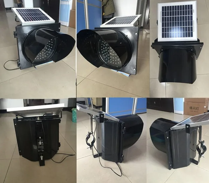 Solar Powered Led Red Green Yellow Flashing Beacon Warning Lights Buy