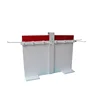 White warehouse storage hand tool display rack with hooks