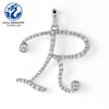 Jewelry 2019 Charm Good Price 18K Real Gold Jewelry Diamond Letter Necklace Pendant Jewelry Fashion Customized
