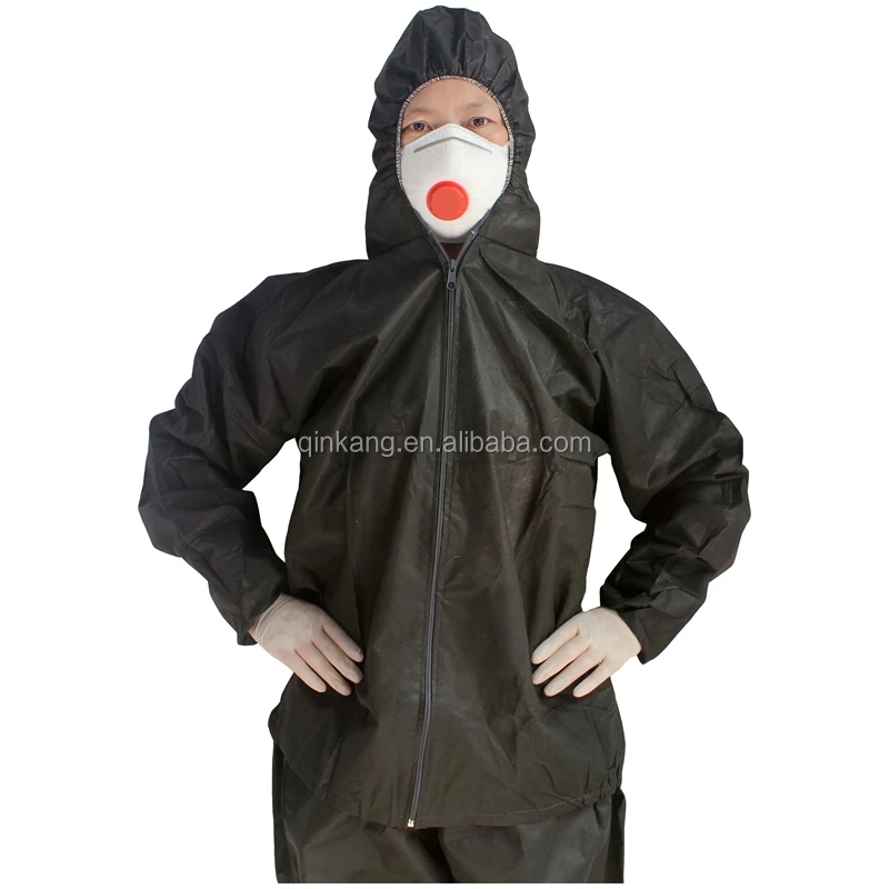 Disposable Pp Nonwoven Waterproof Coverall Suit Workshop Lab Protective