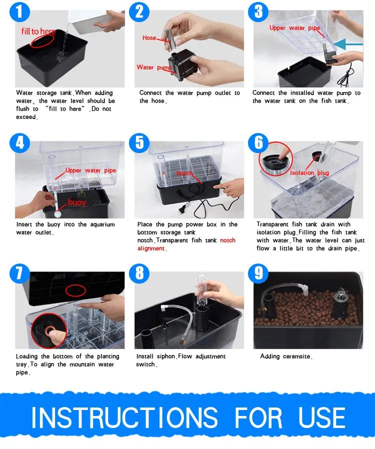 Plant new arrivals acrylic fish farming tank  Water Garden Fish Bowl Aquarium Tank  aquarium hydroponics hot best seller