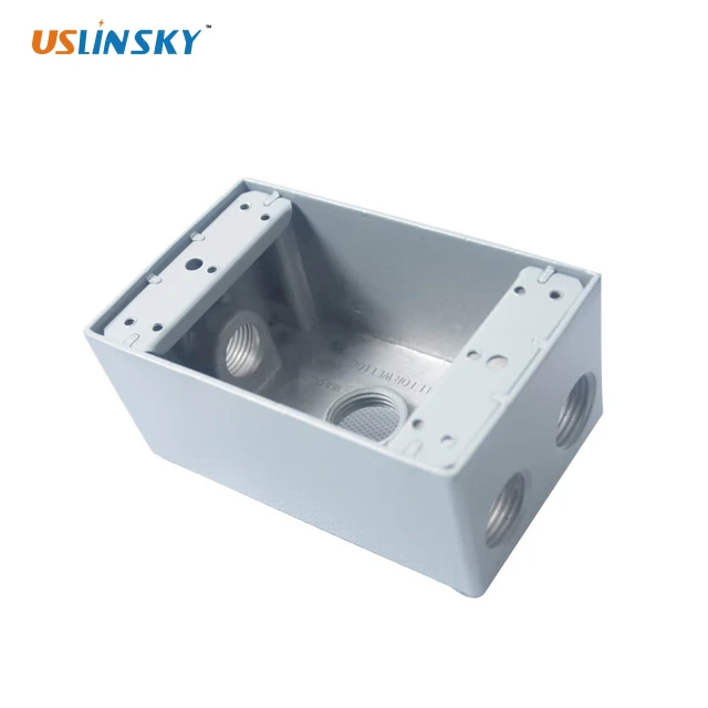 Aluminium Electric Junction Box 4out Let Holes 1/2"hole 18.3cubic Inch