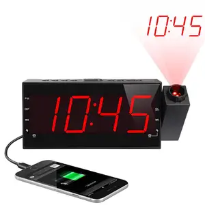 Image of China Reliable Supplier Customized Newest Project Table Alarm Quartz Clock with time projection