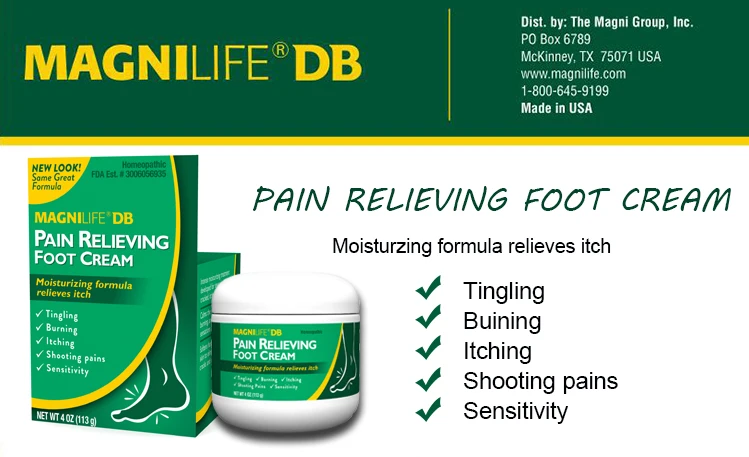 Magnilife Db Pain Relief Foot Cream - For Shooting,Stabbing,Burning,And ...