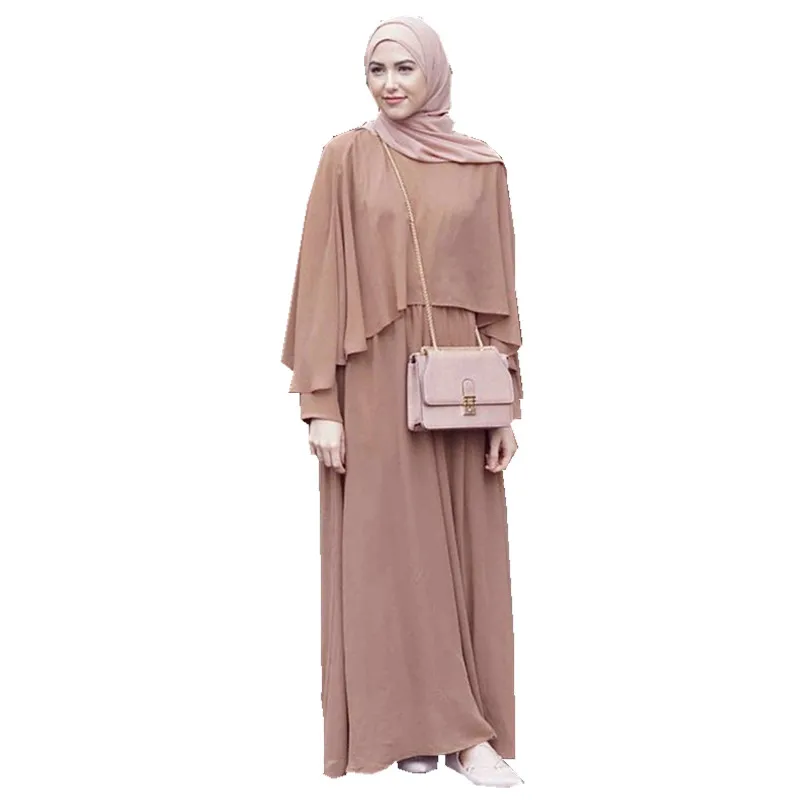 

2018 elegant cloak design islamic clothing muslim abaya, Black,nude