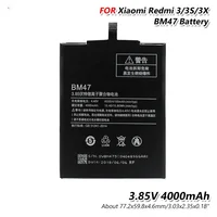 

Original Replacement Lithium Battery For Xiaomi Redmi 3 3S 3X Redmi3 Hongmi BM47 Genuine Phone Battery 4000mAh 3.85V