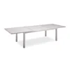 Leisure furniture garden sets long aluminum metal patio dining table