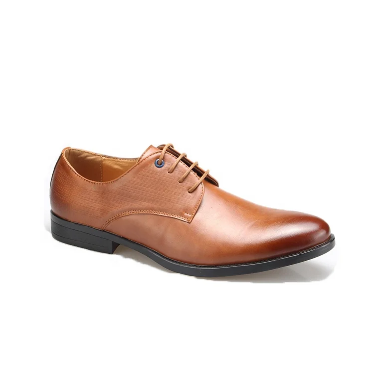 New Design Comfortable Business Shoe Breathable Bright Pu Leather