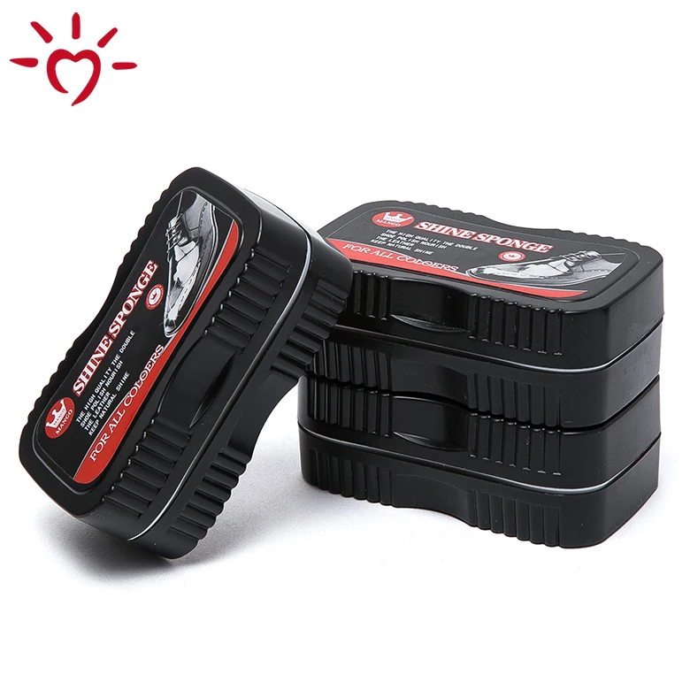 Quick custom logo cleaner hotel shoe polish shoe shine sponge