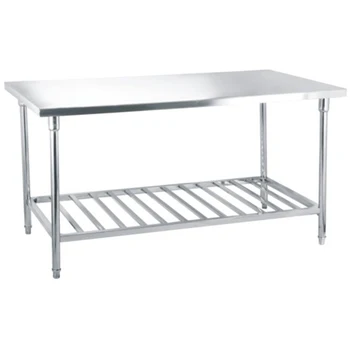 Round Tube Commercial Stainless Steel Metal Portable Work Bench