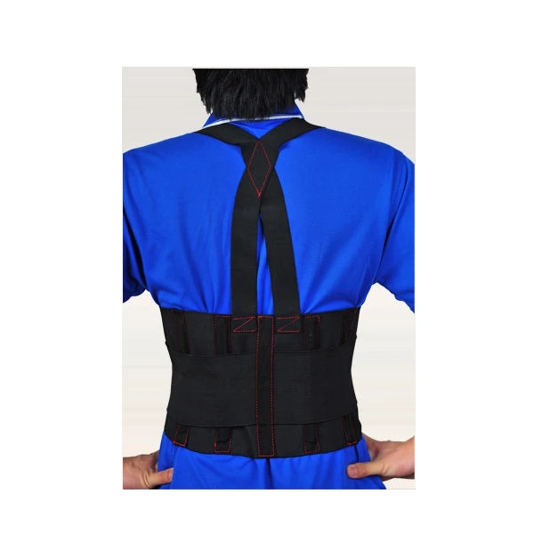 Black Brace Safety Back Support Girdle Lumbar For Working Pain Relief