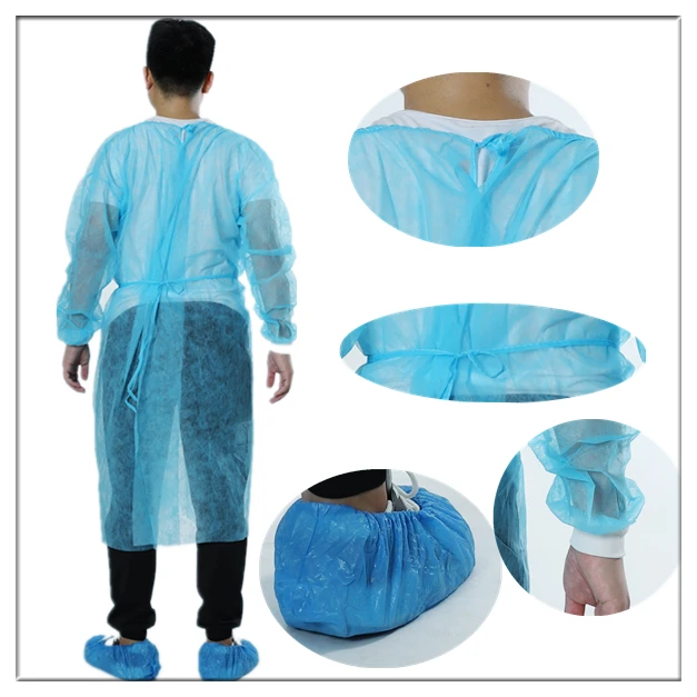 Disposable Clothes Sterile Surgical Gown Pp Isolation Green Surgical
