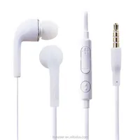 

3.5mm J5 Stereo Handsfree In-Ear Earphone Headset with Mic VOL volume control For Samsung GALAXY S4 J5 JB Black and white