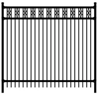 

Berkshire Deluxe Black Powder-Coated Aluminum Decorative Metal Fence Panel