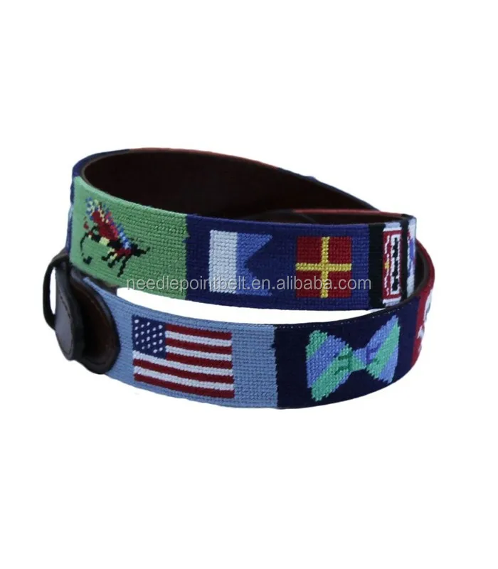 Greatest Hits Needlepoint Belt in Navy2.jpg
