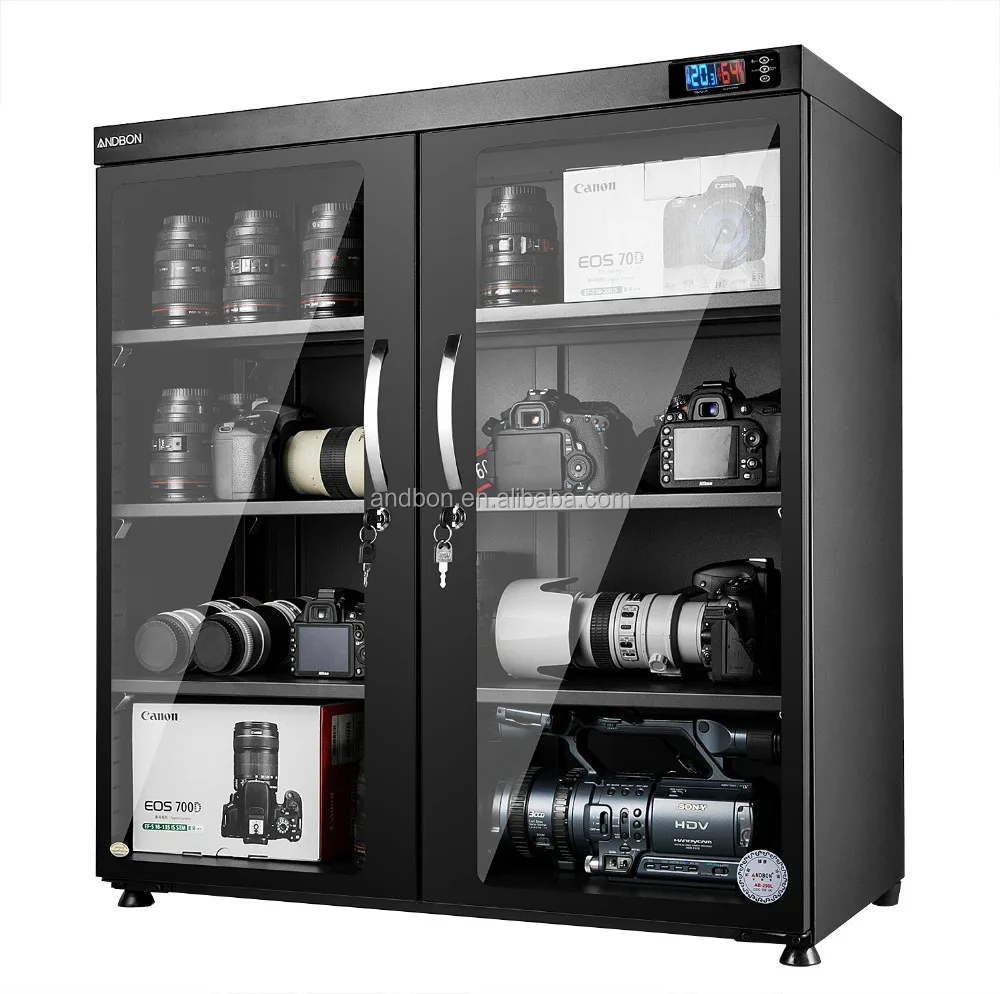 
250L Automatic Dehumidification LED Digital Display Dry cabinet for Lens Camera 