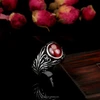 Men's Ring Wholesale Vintage Ruby Thai Silver Style Ring Fashion Personality Ring