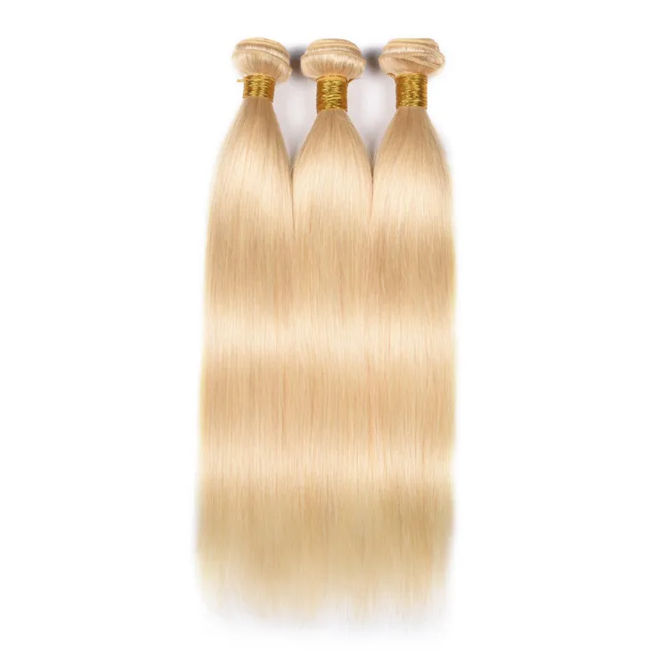 

Wholesale Virgin Hair Vendor 613# Peruvian Hair Bundles Silky Straight Weave Blonde Human Hair Extensions