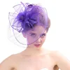 European and American Bridal Hat Western Style Palace Banquet Creation Hand Exaggeration Gauze Linen Feather Hat