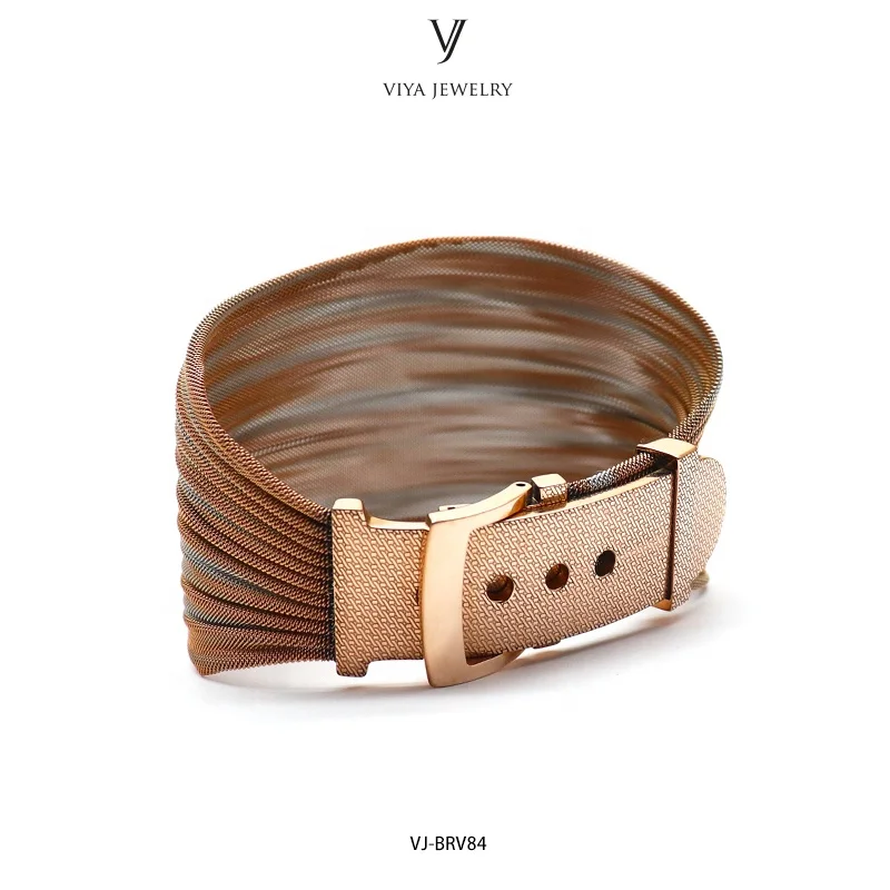 

Adjustable Wire Bangle Bracelets 316L Stainless Steel Charm Buckle Bracelets For Women Fashion Jewelry, Gold color