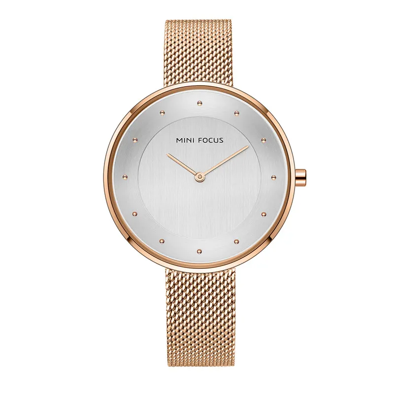 

MINI FOCUS Brand Women Watches Rose Gold Stainless Steel Wristwatch Female Luxury Analog Clock Ladies Watch Montre Femme 0179