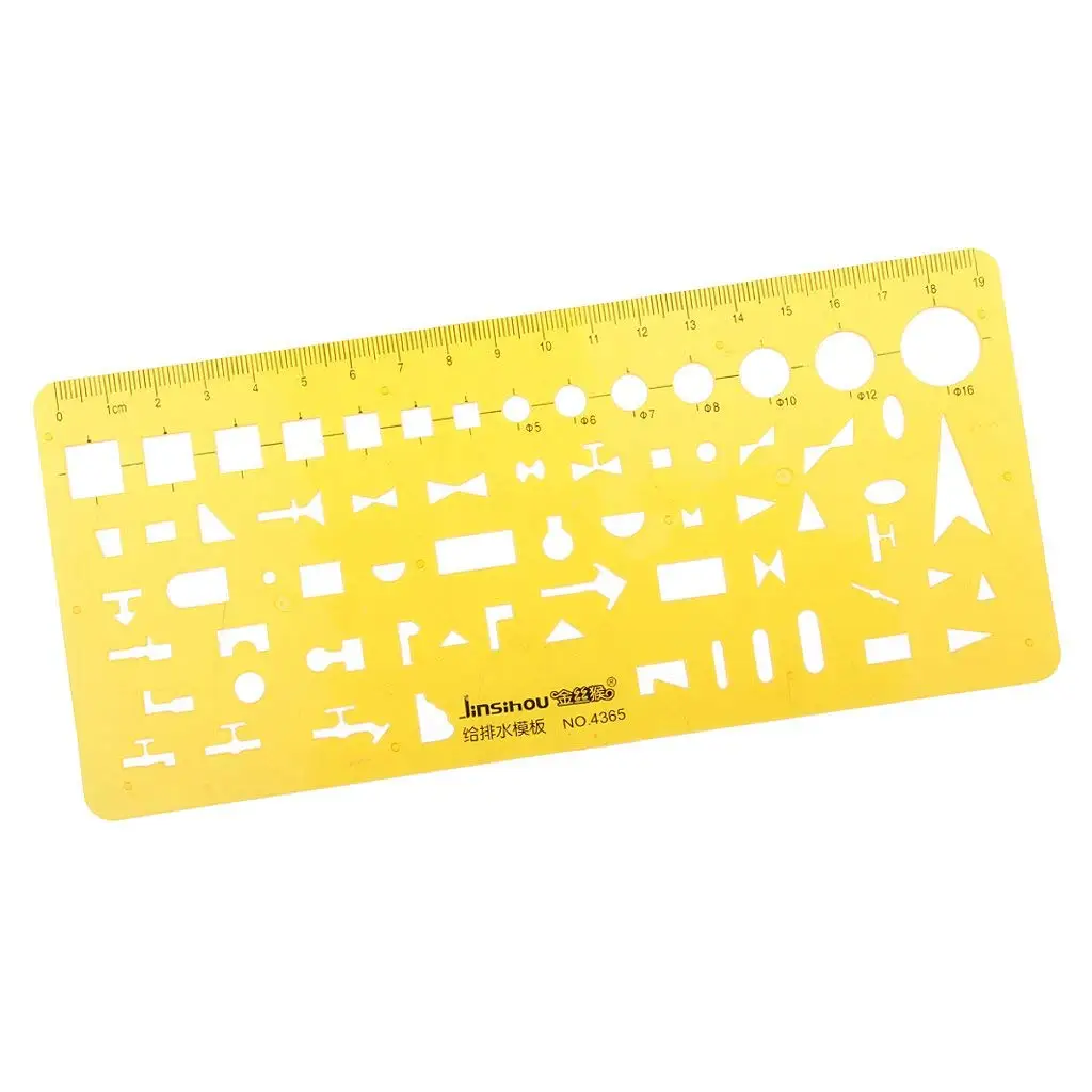 Prettyia 1Pc Plastic Chemistry Stencil Drawing Template//Multifunctional Ruler//Large Oval Drafting Drawing Tool Chemical Templating