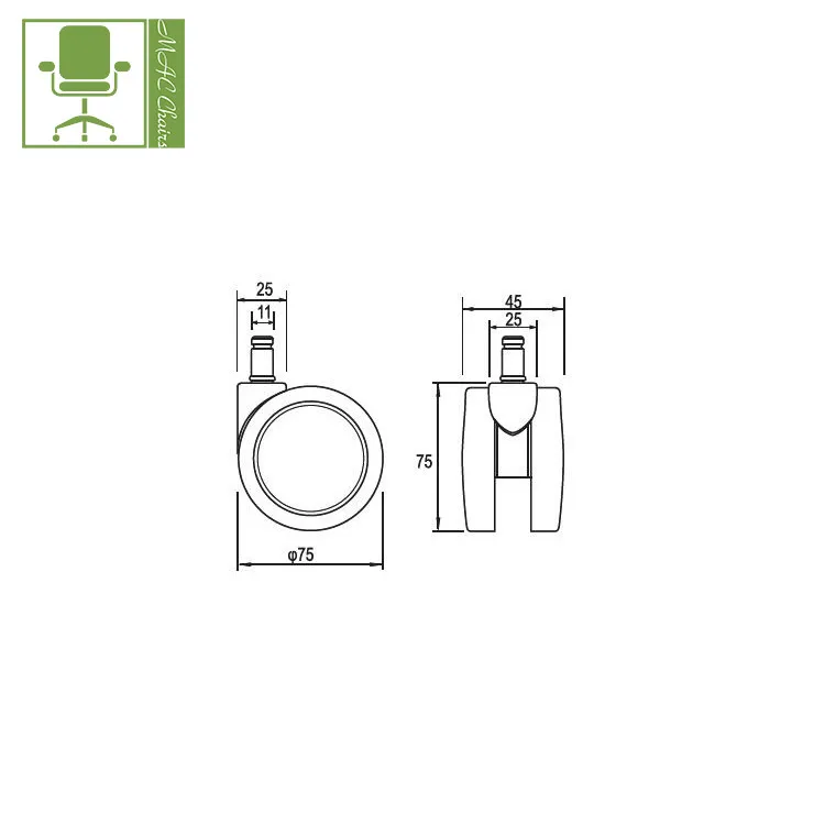 caster wheel for esd chair