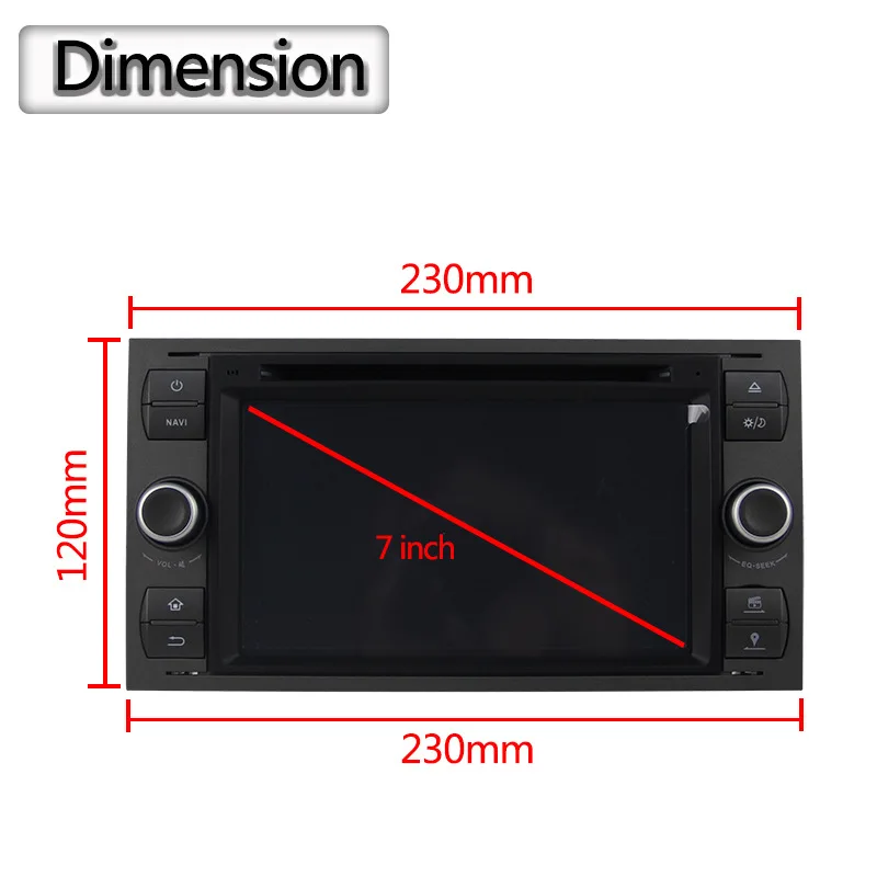 Best JSTMAX Android 6.0 2 Din Octa 8 Core Car DVD Player GPS Navigation WIFI 4G for FORD S-Max Kuga Fusion Transit Fiesta Focus II 4