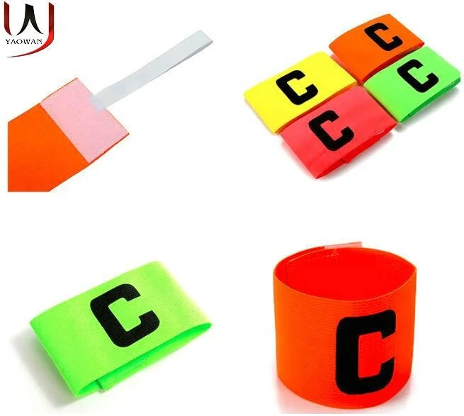 

factory wholesale custom personalized soccer football captains armband, Red/orange/yellow/pink/blue/green/black/white