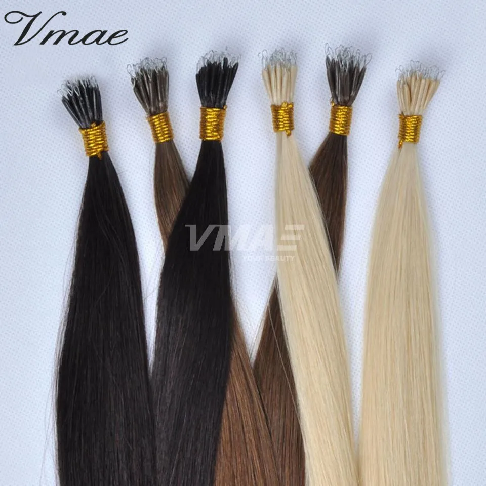 

VMAE Brazilian Natural 613 1g/strand 16 To 24 inch Raw Virgin Straight Hairpiece Stick Tip Nano Ring Human Hair Extensions