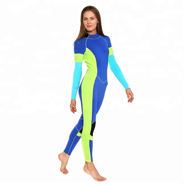 

New Design Women Scuba Diving Suit Custom Printing Smooth Skin Freediving Wetsuit With Cheap Price, Fluorescent yellow/ green/ blue
