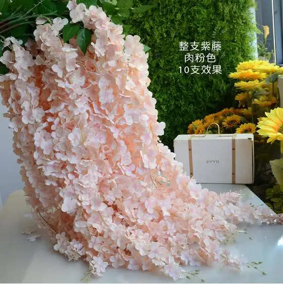 wedding flowers vine artificial wall hanging rattan wisteria flower (3).jpg