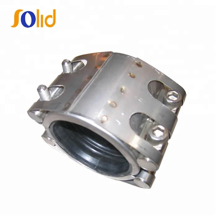 Stainless steel SS repair coupling water pipe repair clamp for cast iron pipe