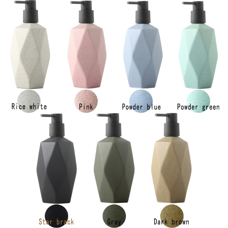 
Drop type elegant eco friendly ceramic bathroom set accessories emulsion pump bottle 
