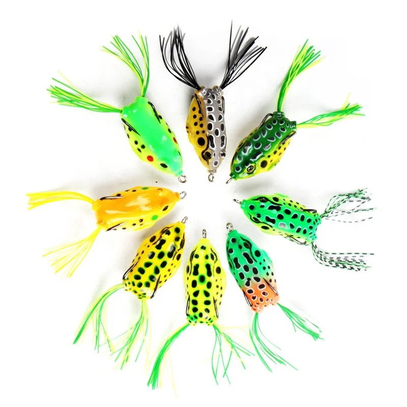 

Hot Sale 14g 11cm 8 colors soft frog bait jump frog lure