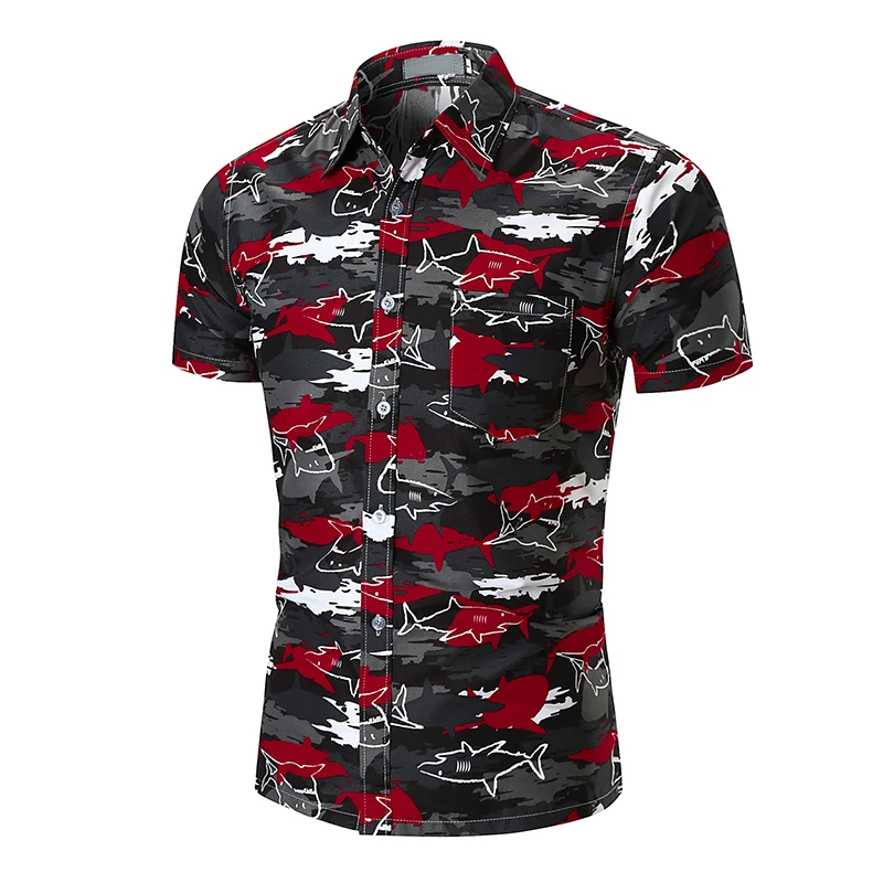 

Summer Quick Dry Shirts Wholesale Seaside Beach Hawaii Men Shirt