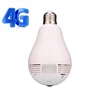 360 degree 3g 4g sim card light bulb fisheye Panorama ip camera with two way audio no need internet
