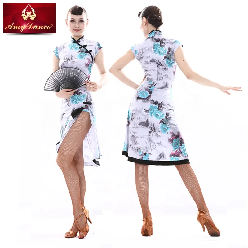 
Custom modern chinese dress hot sexy short cheongsam costume with with chinese kont tassel 