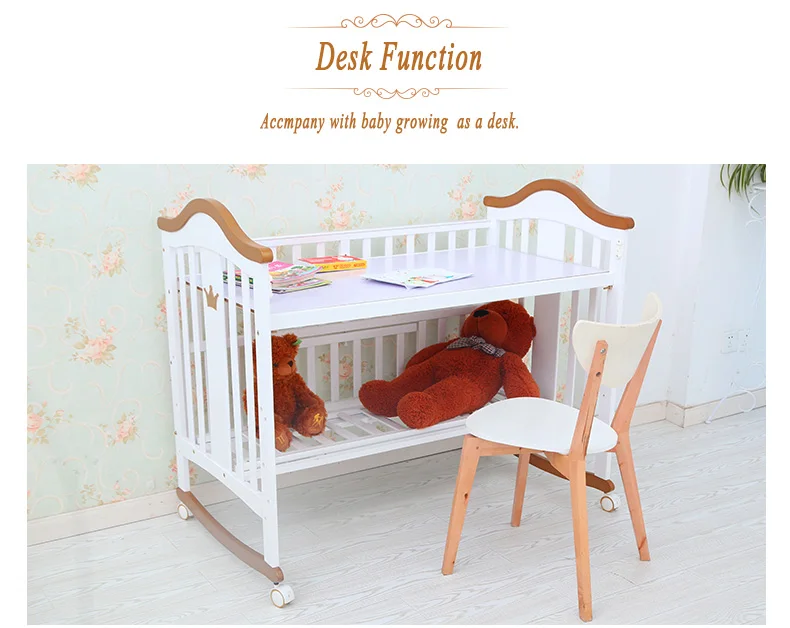 Pine Wood Material Baby Cot Bed With White Color Buy Cot Bed,Baby Cot