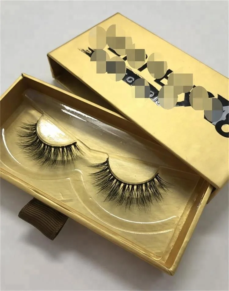 

New Arrival 3D Faux Mink Eyelashes Faux Strip Lashes Fluffy Quality Eyelashes Individual Box Logo Design Factory Supply