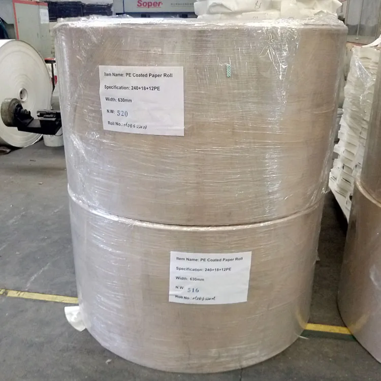 
Direct Factory Price Single Sided PE Coated Paper 240GSM 250GSM 280GSM Cup Stock Paper Roll 