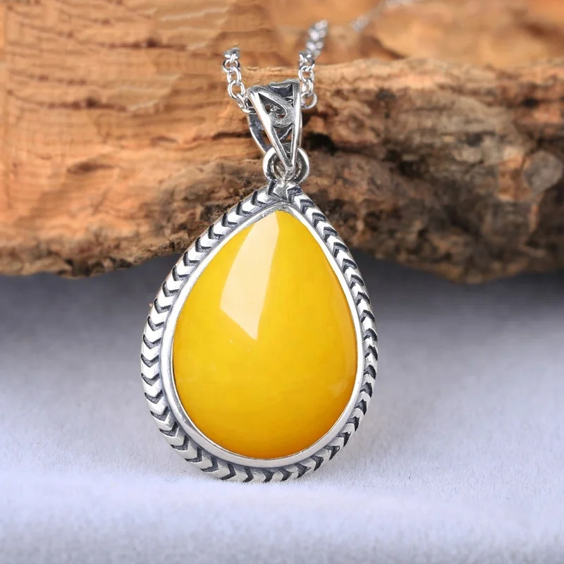 

14.5*20mm 19*25mm 925 Sterling Silver Vintage Pendant Blank Inlay Wax Amber Turquoise Teardrop Pendant Blank Settings, Antique silver