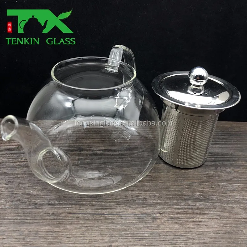 Cheap Handmade Clear Tea Kettle Glass With Stainless Steel Filter Buy