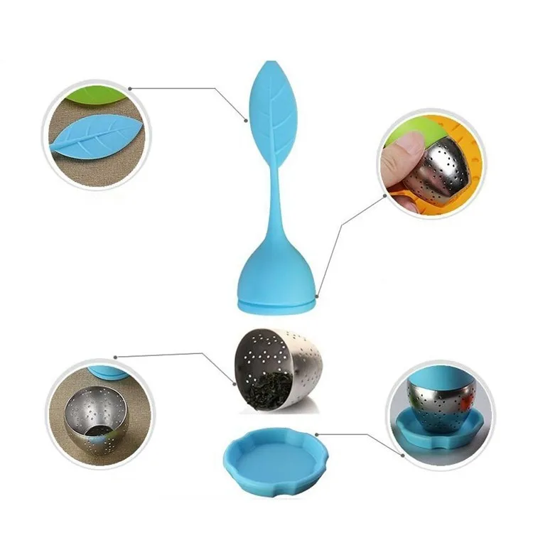 Long Leaf Shape Handle Kitchen Silicone Loose Leaf Tea Infuser Buy