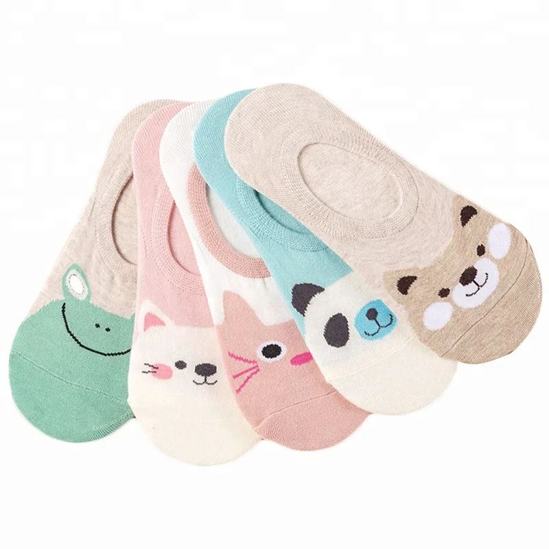 

Women Fashion Sock Slippers Boat Sock Animal Cartoons Candy Color Soft Breathable Cotton Socks Funny Hosiery, N/a
