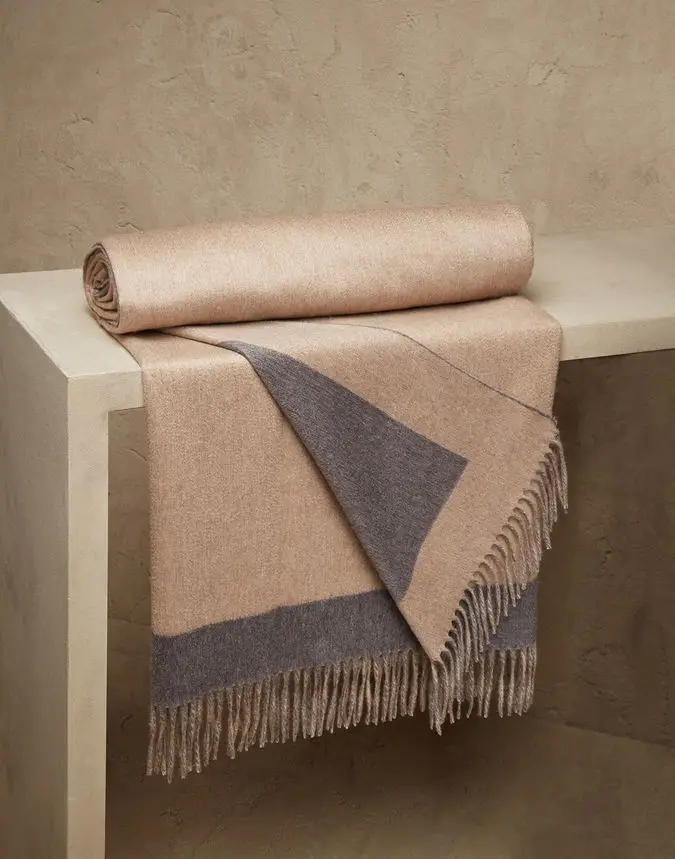 P18c031bw High Quality Super Soft Kashmir Cashmere Blanket Throw Plaids